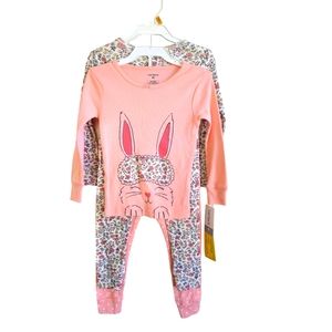 NEW Easter Girls Sets  Lot Of 2 Pink Bunny Pajamas PJS  NWT 3T